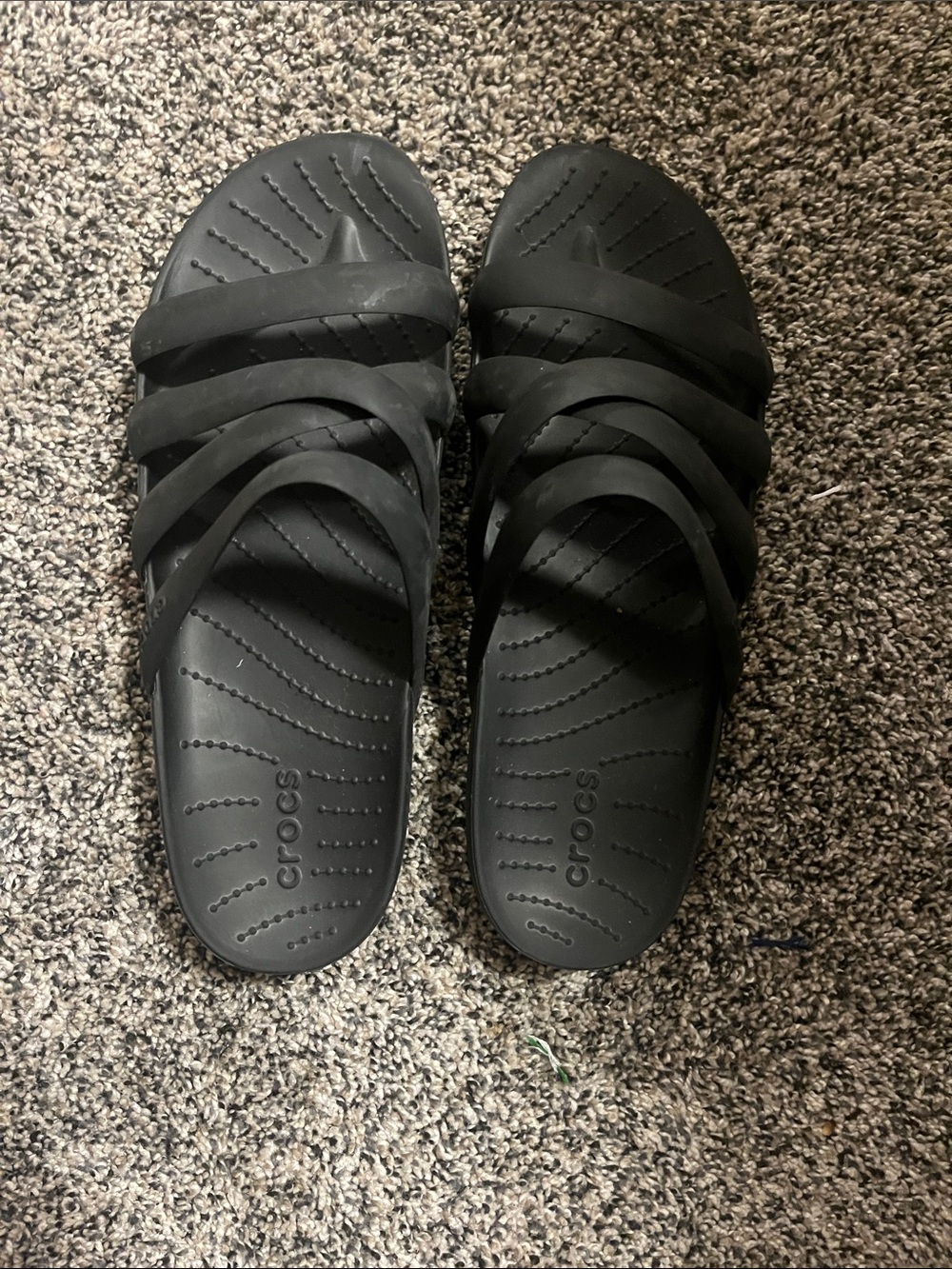 CROCS Women’s Black Multi-Strap Slide Sandals